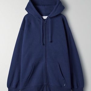 Cozy Fleece Boyfriend Zip-Up Hoodie